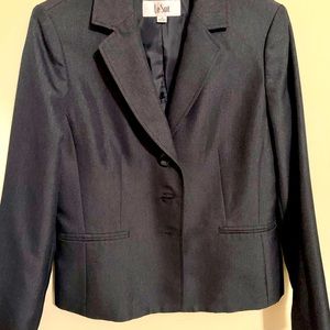 Le Suit blazer in charcoal gray.